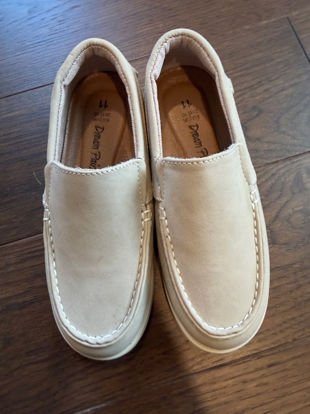 Dream Paris Boys Cream Slip on Loafer Size 11 - C39-058 - Picture 5 of 6